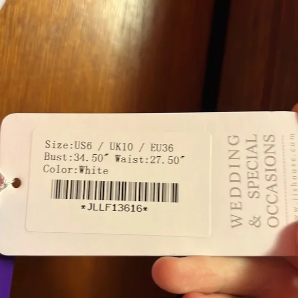 NWT JJsHouse White Dress - Picture 2 of 5